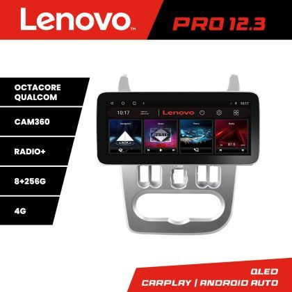 Navigatie Dacia Duster 2010-2012 K-099 Lenovo PRO 8+256 12.3 inch qled android 4G DSP gps internet