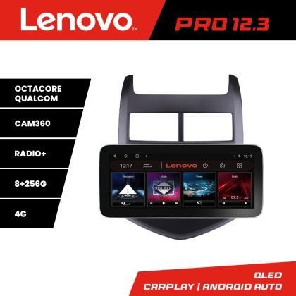 Navigatie Chevrolet Aveo 2010-2013 K-aveo10 Lenovo PRO 8+256 12.3 inch qled android 4G DSP gps internet