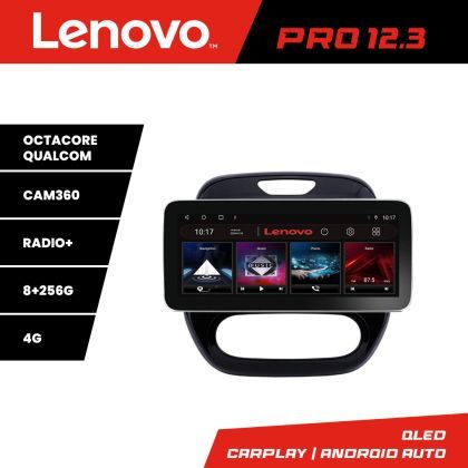 Navigatie Renault Captur K-CAPTUR Lenovo PRO 8+256 12.3 inch qled android 4G DSP gps internet  8Core