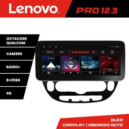 Navigatie Kia Soul 2014-2019 Lenovo PRO 8+256 12.3 inch qled android 4G DSP gps internet  Kit-soul-2014