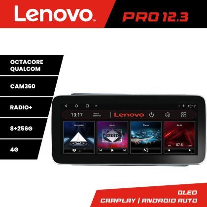 Navigatie Toyota 2DIN K-TY2DIN Lenovo PRO 8+256 12.3 inch qled android 4G DSP gps internet  8Core