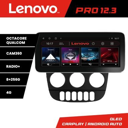 Navigatie Mercedes ML W163 1998-2005 Lenovo PRO 8+256 12.3 inch qled android 4G DSP gps internet  Kit-i20-2012