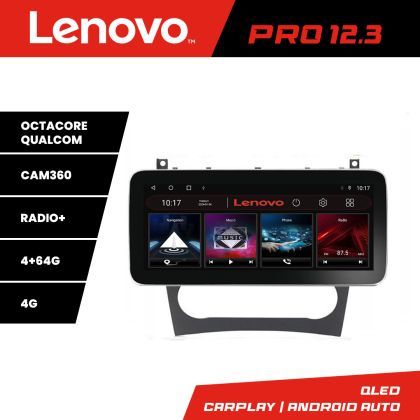 Navigatie Mercedes W203 CLC K-093 Lenovo PRO 4+64 12.3 inch qled android 4G DSP gps internet  8Core