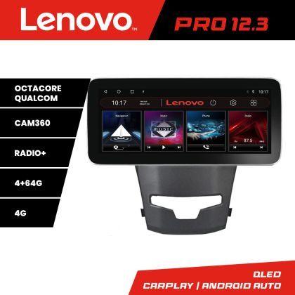 Navigatie Ssangyong Korando 2014-2019 K-1159 Lenovo PRO 4+64 12.3 inch qled android 4G DSP gps internet S