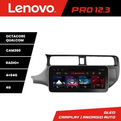 Navigatie Kia Rio 2012- K-204 Lenovo PRO 4+64 12.3 inch qled android 4G DSP gps internet  8Core