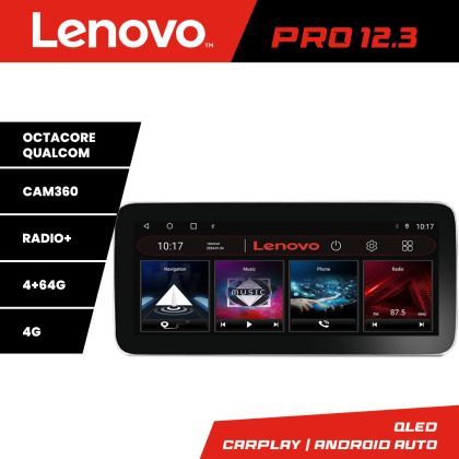 Navigatie Mercedes Clasa R K-215 Lenovo PRO 4+64 12.3 inch qled android 4G DSP gps internet  8Core