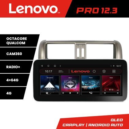 Navigatie TOYOTA Prado 2010-2013 K-347 Lenovo PRO 4+64 12.3 inch qled android 4G DSP gps internet