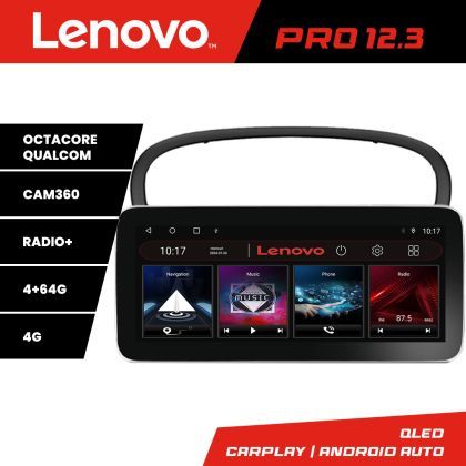 Navigatie Peugeot 607 Lenovo PRO 4+64 12.3 inch qled android 4G DSP gps internet  Kit-607