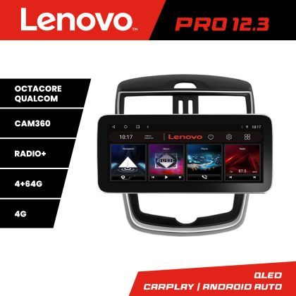 Navigatie Nissan Pulsar 2014-2018 Lenovo PRO 4+64 12.3 inch qled android 4G DSP gps internet  KIT-pulsar