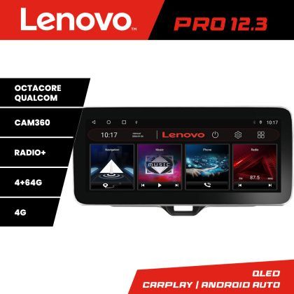 Navigatie Toyota Yaris 2020- Lenovo PRO 4+64 12.3 inch qled android 4G DSP gps internet  kit-yaris2020