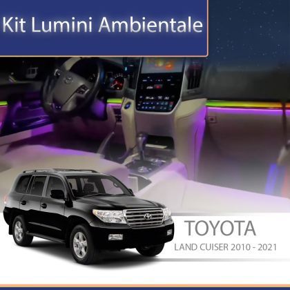Lumini ambientale Toyota LandCruier L200 V8 2010-2021 set complet control telefon sau sistem original
