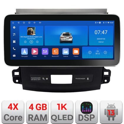 Navigatie Mitsubishi Outlander 2010 K-056 Edotec 4+64 12.3 inch Incell 1K android Wifi 5Ghz gps internet  Q