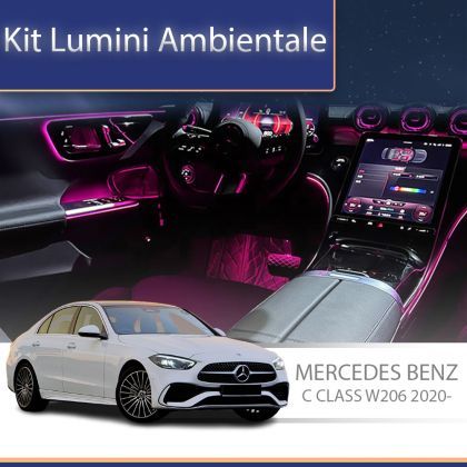 Lumini ambientale Mercedes C Class W206 2020- dedicate control din sistemul original si telefon