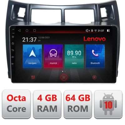 Navigatie Toyota Yaris 2008-2011 E-YARIS08 Octa Core cu Android Radio Bluetooth Internet GPS WIFI DSP 4+64GB 4G