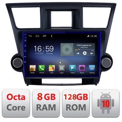 Navigatie Toyota Highlander 2007-2013 Android radio gps internet Octa Core 8+128 LTE Kit-highlander+EDT-E610