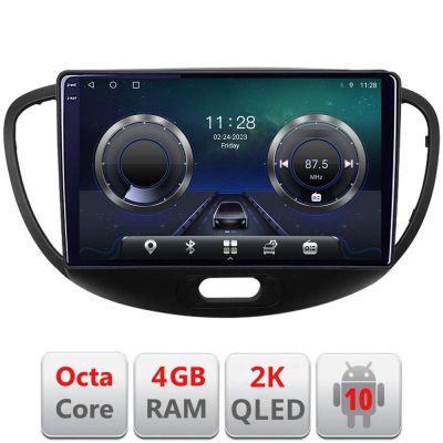 Navigatie HHyundai I10 2007-2013 Android ecran Qled 2K Octa core 4+32 KIT-i10-2007+EDT-E409-2K