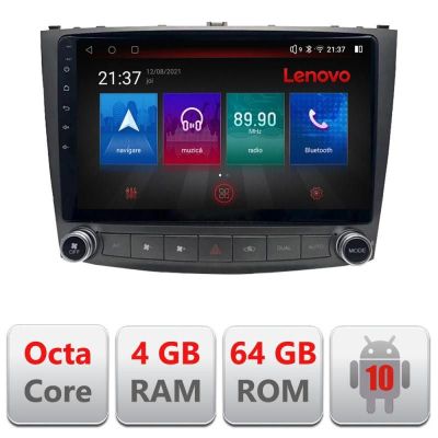 Navigatie Lexus IS 2005-2011 E- IS Octa Core cu Android Radio Bluetooth Internet GPS WIFI DSP 4+64GB 4G