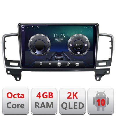 Navigatie Mercedes ML W166 NTG4.5 C-W166 Android Octa Core Ecran 2K QLED GPS 4G 4+32GB 360 KIT-w166+EDT-E409-2K