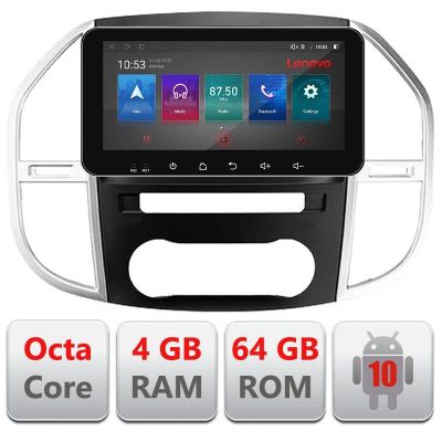 Navigatie Mercedes Vito w447 2016- Android radio gps internet Octa Core 4+64 LTE ecran de 10.33' wide Kit-w447