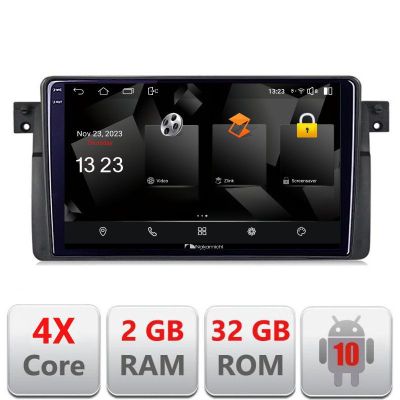 Navigatie BMW Seria 3 E46 5230-052 Android Ecran 720P Quad Core 2+32 carplay android auto