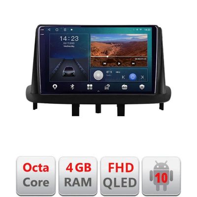 Navigatie Renault Megane 3 B-145 Android Ecran QLED octa core 4+64 carplay android auto KIT-145+EDT-E309V3