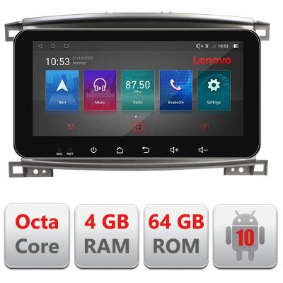 Navigatie Toyota Land Cruiser L100 2002-2008 I-L100 4+64 ecran 10.33" Android Waze USB Navigatie Internet You