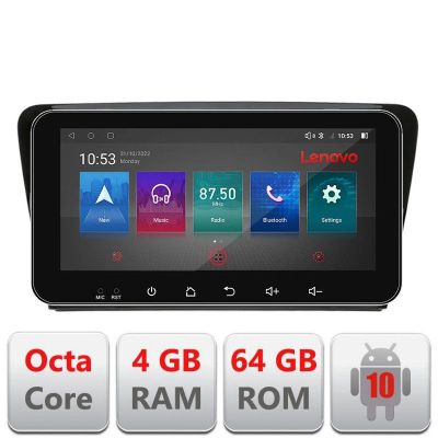 Navigatie Skoda Rapid Seat Toledo 2013+ Android radio gps internet Octa Core 4+64 LTE ecran de 10.33' wide Kit-rapid+EDT-E511-PRO