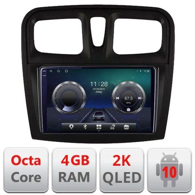 Navigatie Dacia Sandero 2012-2020 var B Android Octa Core Ecran 2K QLED GPS 4G 4+32GB 360 kit-sandero-variantb+EDT-E409-2K