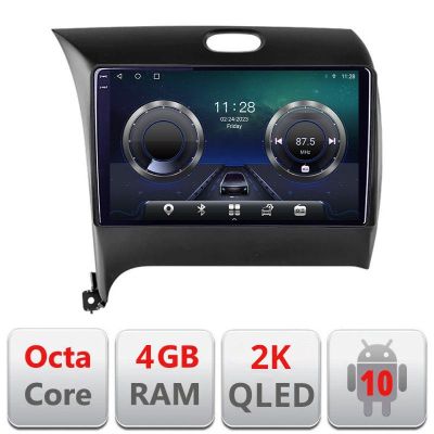 Navigatie Kia Cerato 2013-2017 C-1562 Android Octa Core Ecran 2K QLED GPS 4G 4+32GB 360 KIT-1562+EDT-E409-2K