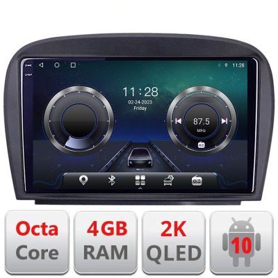 Navigatie Mercedes SL W230 2004-2011 C-W230 Android Octa Core Ecran 2K QLED GPS 4G 4+32GB 360 KIT-w230+EDT-E409-2K