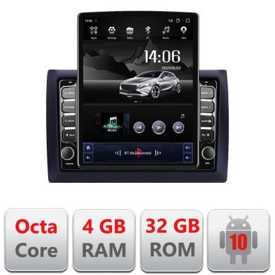 Navigatie Fiat Stilo G-STILO ecran tip TESLA 9.7" cu Android Radio Bluetooth Internet GPS WIFI 4+32GB DSP 4G Octa Core