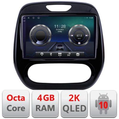 Navigatie Renault Captur C-CAPTUR Android Octa Core Ecran 2K QLED GPS 4G 4+32GB 360 KIT-CAPTUR+EDT-E409-2K