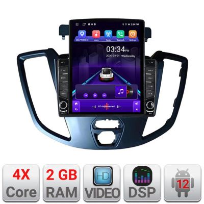 Navigatie Ford Transit 2015-2020 Android radio gps internet quad core 2+32 ecran vertical 9.7" kit-turneo-custom+EDT-E708