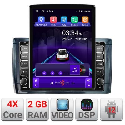 Navigatie Toyota 2DIN K-TY2DIN ecran tip TESLA 9.7" cu Android Radio Bluetooth Internet GPS WIFI 2+32 DSP Quad Core