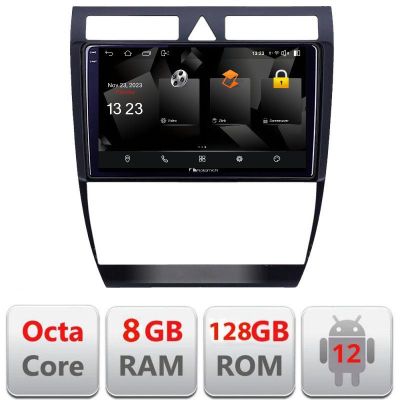 Navigatie Audi A6 Quad Core 5960Pro-102 Android Octa Core Qualcomm 2K Qled 8+128 DTS DSP 360 4G Optical