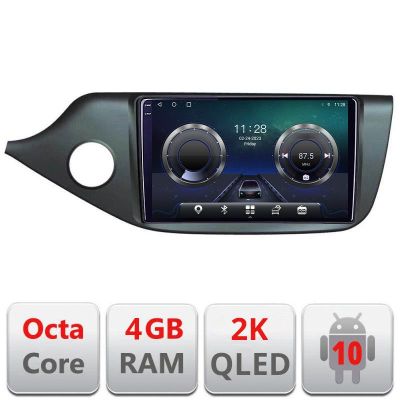 Navigatie Kia Ceed 2012-2018 C-KI39 Android Octa Core Ecran 2K QLED GPS 4G 4+32GB 360 KIT-KI39+EDT-E409-2K