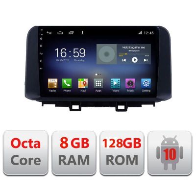 Navigatie Hyndai Kona F-1058 Octa Core cu Android Radio Bluetooth Internet GPS WIFI DSP Octa Core 8+128GB 4G