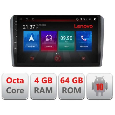 Navigatie Audi A3 8P E-049 Octa Core cu Android Radio Bluetooth Internet GPS WIFI DSP 4+64GB 4G