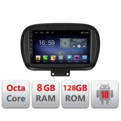 Navigatie Fiat 500 2014- F-539 Octa Core cu Android Radio Bluetooth Internet GPS WIFI DSP 8+128GB 4G