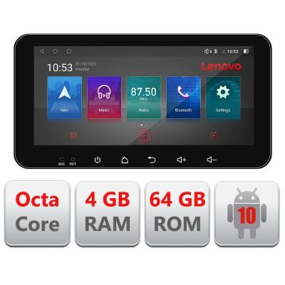 Navigatie Fiat Tipo 2020- Android radio gps internet Octa Core 4+64 LTE ecran de 10.33' wide Kit-tipo2022+EDT-