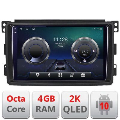 Navigatie Smart 2005-2010 C-SMART05 Android Octa Core Ecran 2K QLED GPS 4G 4+32GB 360 KIT-smart05+EDT-E409-2K