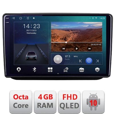 Navigatie Skoda Fabia 2 2009-2014 Android Ecran QLED octa core 4+64 carplay android auto KIT-fabia2+EDT-E310V3