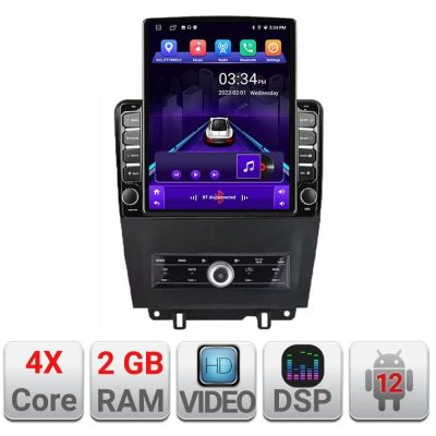 Navigatie Ford Mustang 2009-2014 ecran tip TESLA 9.7" cu Android Radio Bluetooth Internet GPS WIFI 2+32 DSP Quad Core