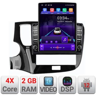 Navigatie Mitsubishi Oultander 2020- K-1230-20 ecran tip TESLA 9.7" cu Android Radio Bluetooth Internet GPS WIFI 2+32