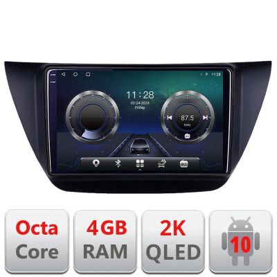 Navigatie Mitubishi Lancer 2001-2007 C-lancer07 Android Octa Core Ecran 2K QLED GPS 4G 4+32GB 360 KIT-lancer07+EDT-E409-2K