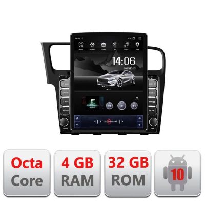 Navigatie VW Golf 7 H-491 ecran tip TESLA 9.7" cu Android Radio Bluetooth Internet GPS WIFI 4+32GB DSP 4G Octa Core