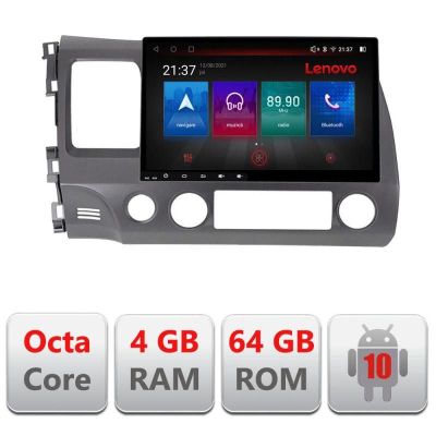 Navigatie Honda Civic 2005-2011 E-044 Octa Core cu Android Radio Bluetooth Internet GPS WIFI DSP 4+64GB 4G