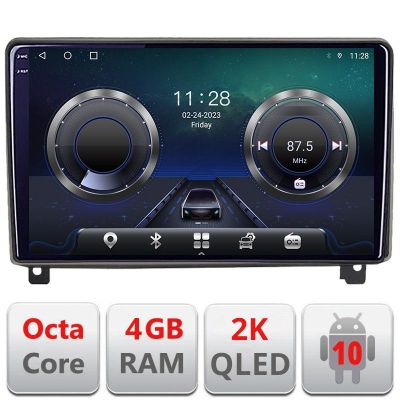 Navigatie Peugeot 407 2004-2011 Android Octa Core Ecran 2K QLED GPS 4G 4+32GB 360 KIT-407+EDT-E409-2K