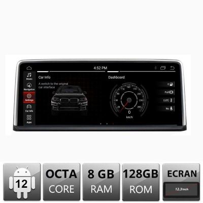 Navigatie dedicata Edotec BMW Seria 1 E87 2003-2008 masini fara ecran de fabrica Android ecran 12.3" 8+128 4G BT