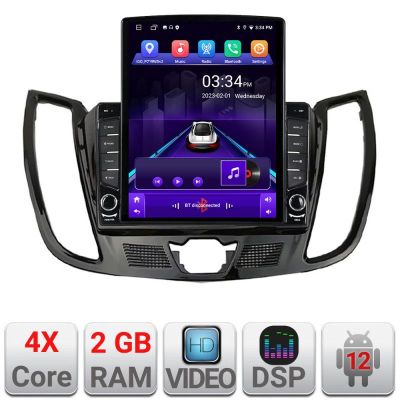 Navigatie Ford Kuga C-MAX Android radio gps internet quad core 2+32 ecran vertical 9.7" KIT-362-v2+EDT-E708